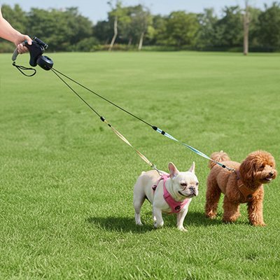 Laisse Double pour 2 Chiens | RobustPromenade - Anti - Emmêlement & Sécurisée - Mon Empire Canin