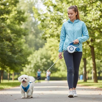 Laisse Enrouleur Chien - Liberté Contrôlée pour Balades Quotidiennes - Mon Empire Canin